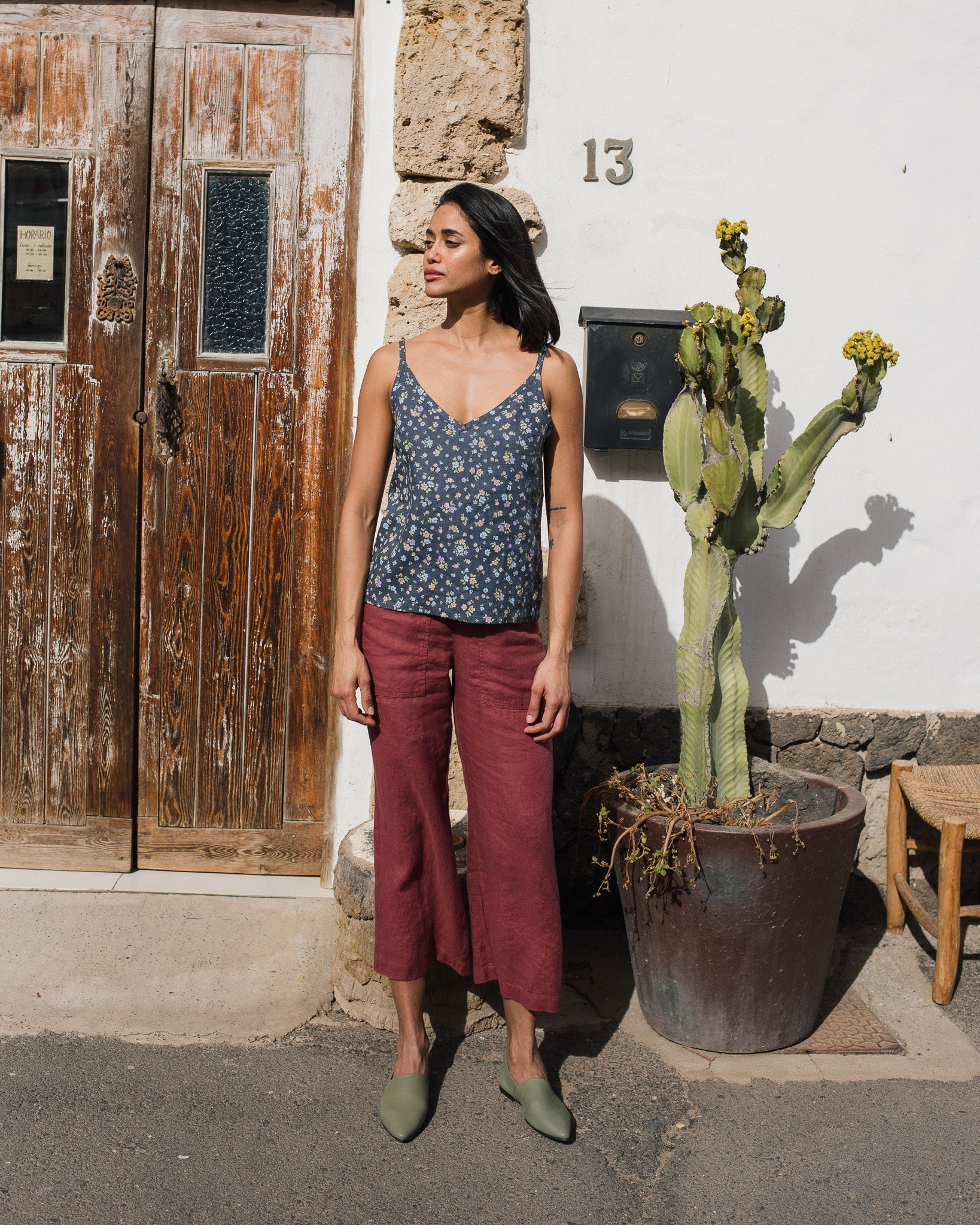 SORRENTO cami linen top - notPERFECTLINEN