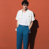 Men’s short sleeve linen shirt QUEBEC