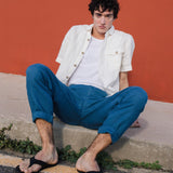 R: Men’s linen pants ALBURY (Size: S; Color: Oat Milk)
