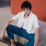 Men’s short sleeve linen shirt QUEBEC