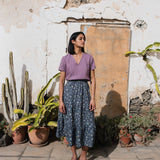 MAGNOLIA tiered linen skirt - notperfectlinen