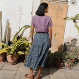 MAGNOLIA tiered linen skirt