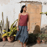 R: RIMINI cami linen top (Size: S; Color: Indigo)