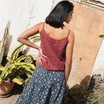 MAGNOLIA tiered linen skirt - notperfectlinen