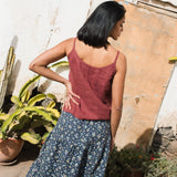 MAGNOLIA tiered linen skirt - notperfectlinen