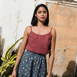 MAGNOLIA tiered linen skirt - notperfectlinen