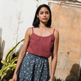 MAGNOLIA tiered linen skirt - notperfectlinen