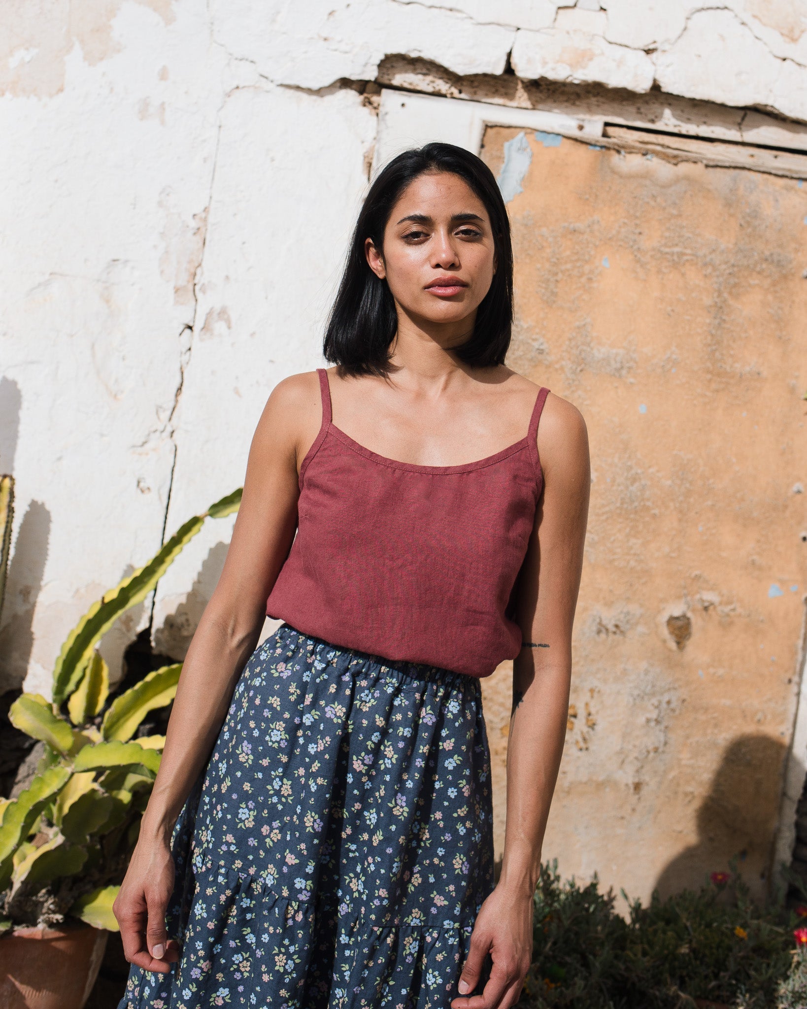 RIMINI cami linen top - notPERFECTLINEN