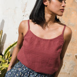 RIMINI cami linen top