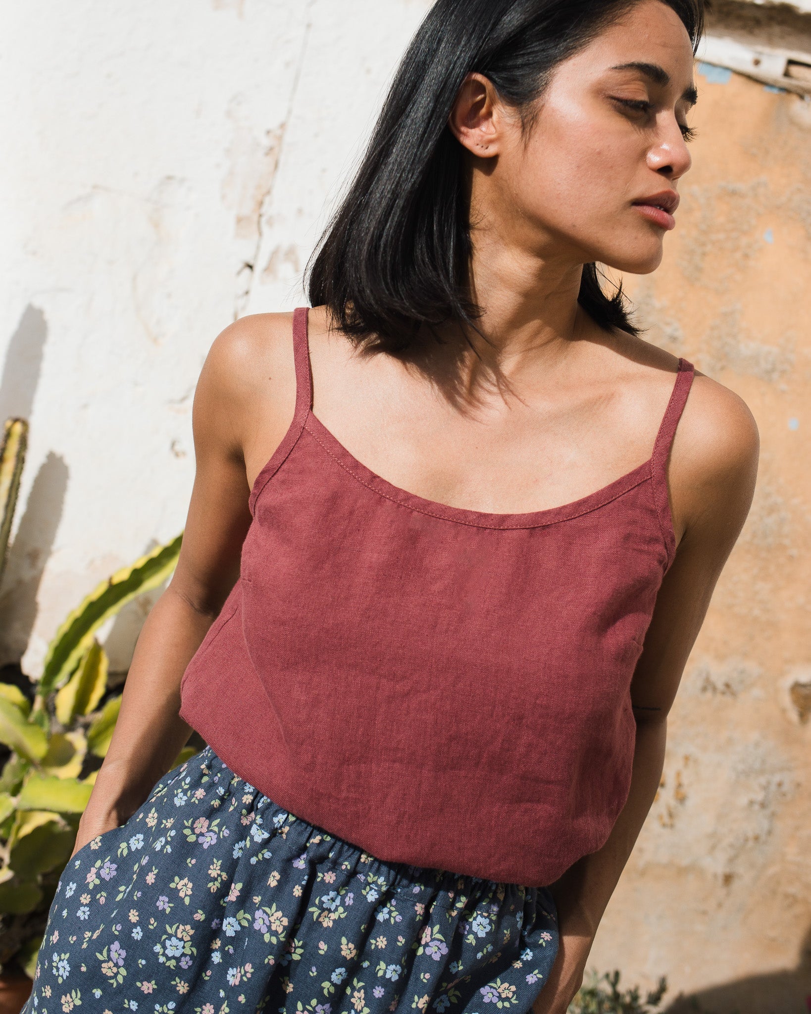 RIMINI cami linen top - notPERFECTLINEN