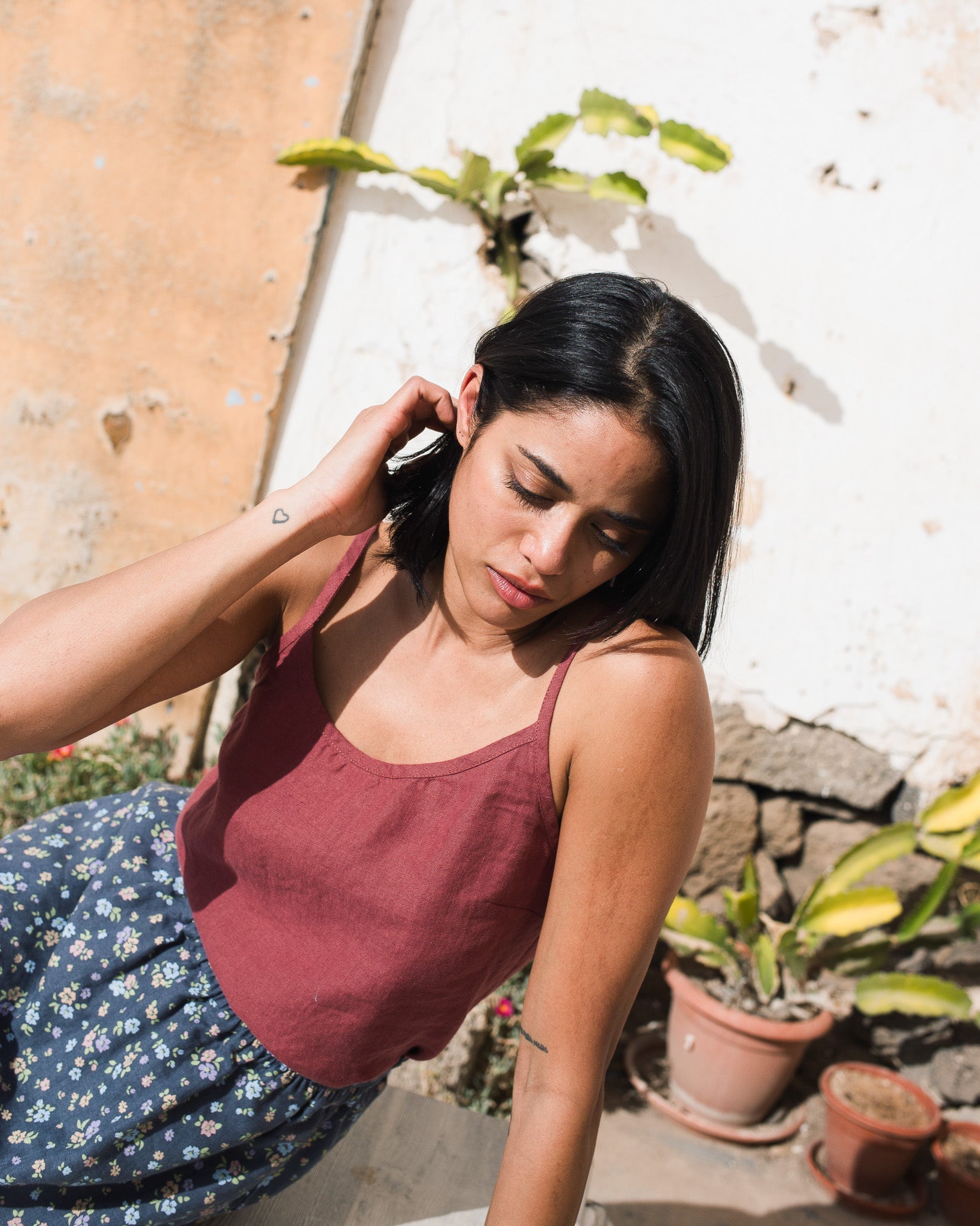 RIMINI cami linen top - notPERFECTLINEN