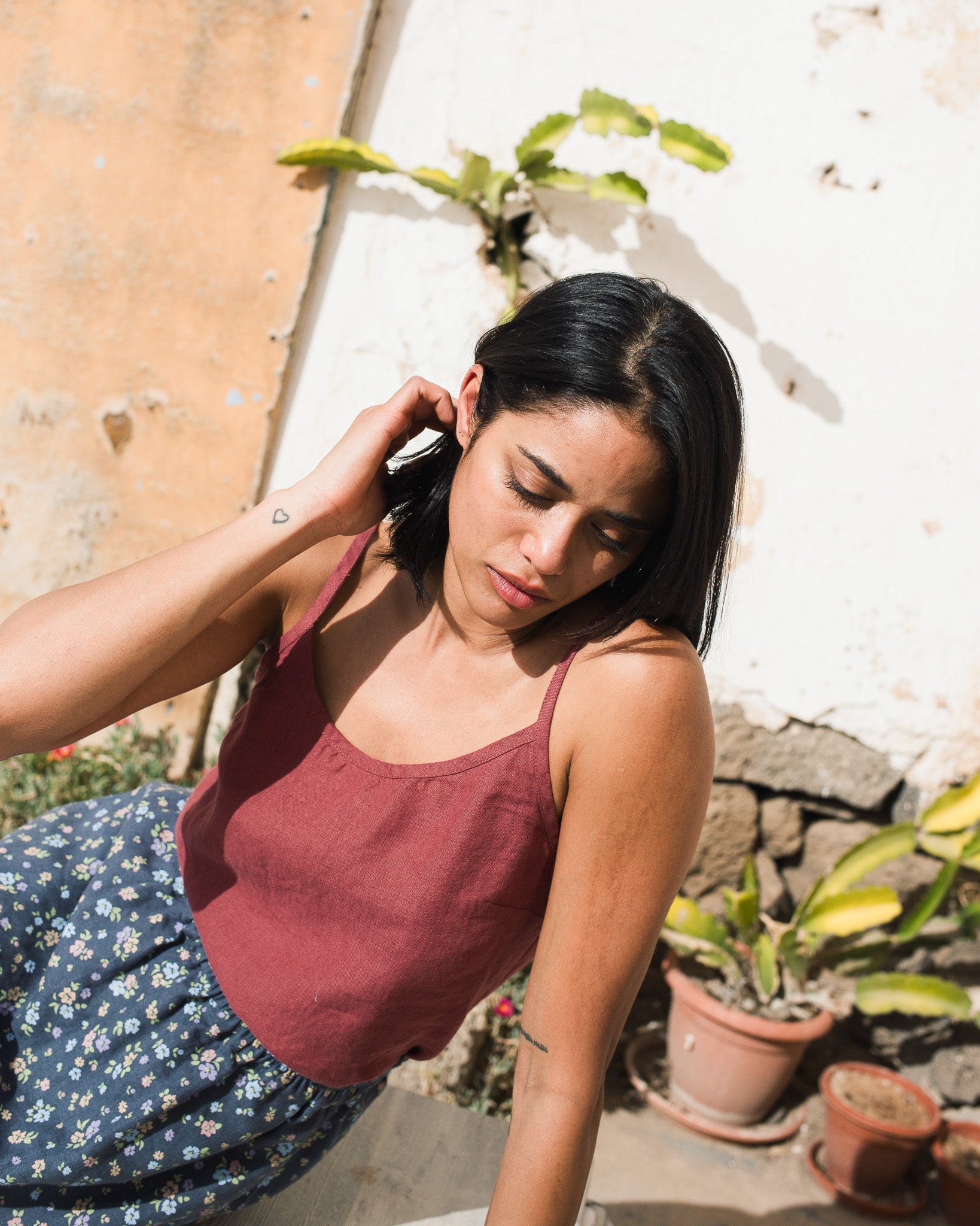 RIMINI cami linen top - notPERFECTLINEN