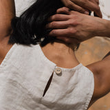 BAY cropped linen top - notperfectlinen