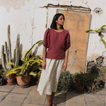 AROSA ruffle linen top - notperfectlinen