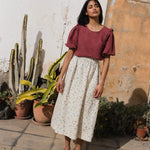 AROSA ruffle linen top - notperfectlinen