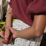 AROSA ruffle linen top - notperfectlinen