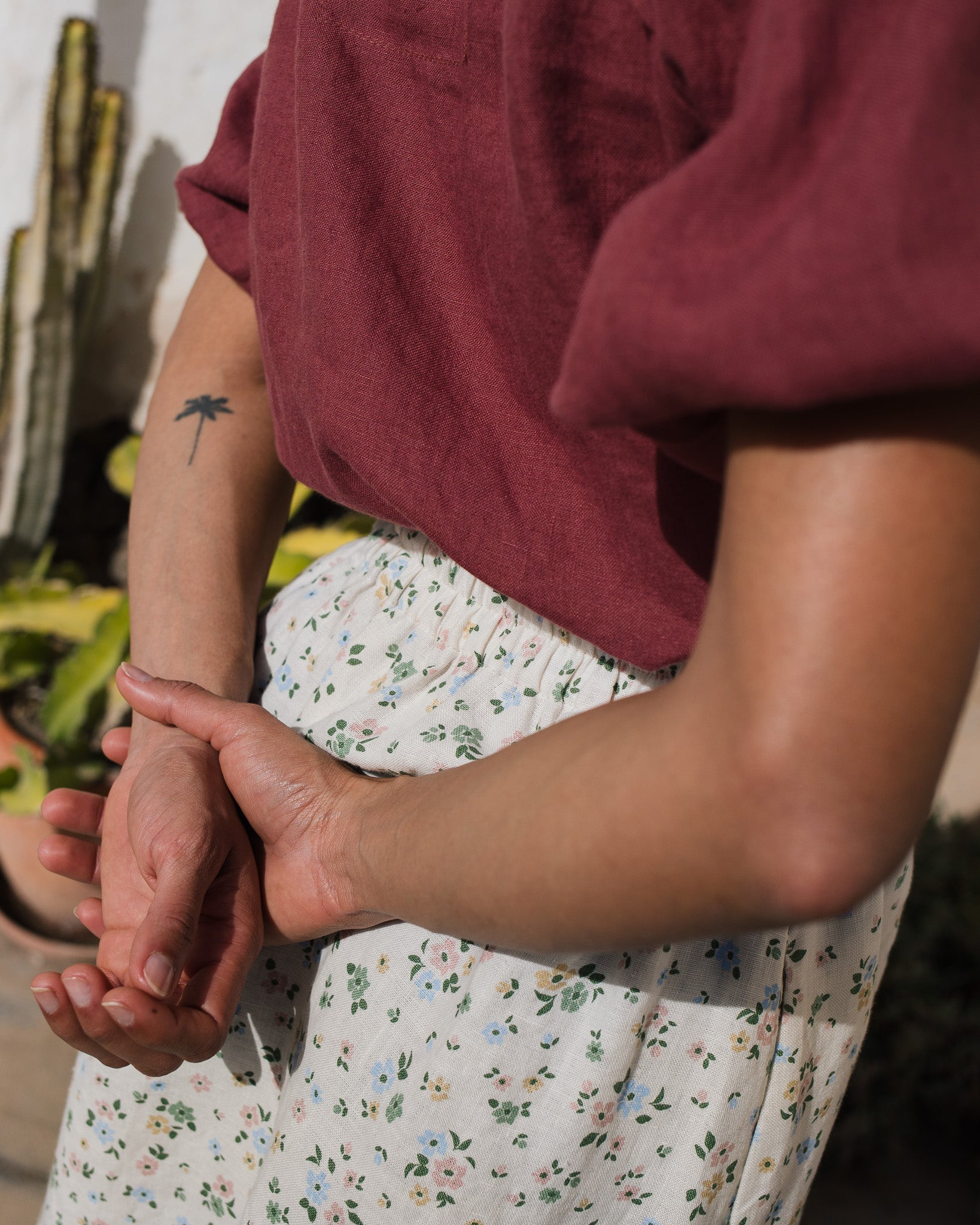 AROSA ruffle linen top - notperfectlinen