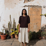 CARMEL puff sleeve linen top - notperfectlinen