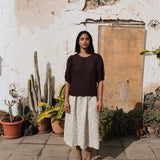 CARMEL puff sleeve linen top - notperfectlinen