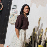 SION gathered linen skirt - notPERFECTLINEN