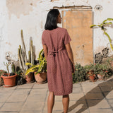 SYMI V-neck linen dress