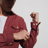 Men’s long sleeve linen shirt MONTREAL