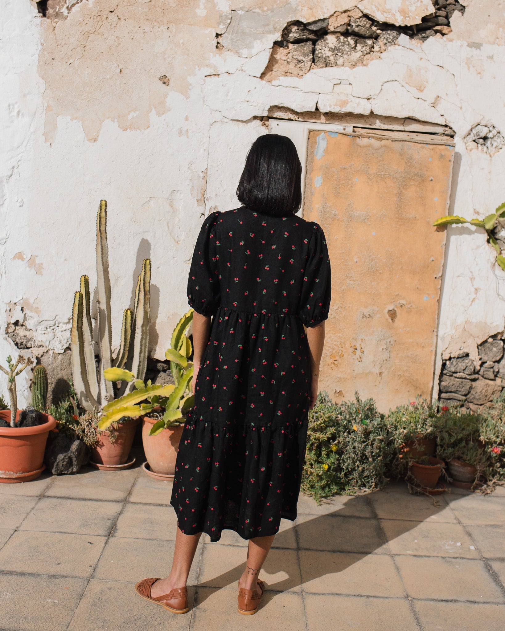 DELPHI tiered linen dress - notperfectlinen