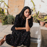 DELPHI tiered linen dress - notperfectlinen