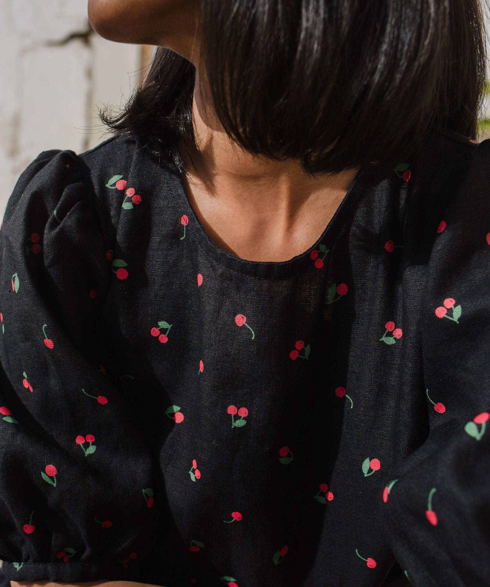 DELPHI tiered linen dress - notperfectlinen