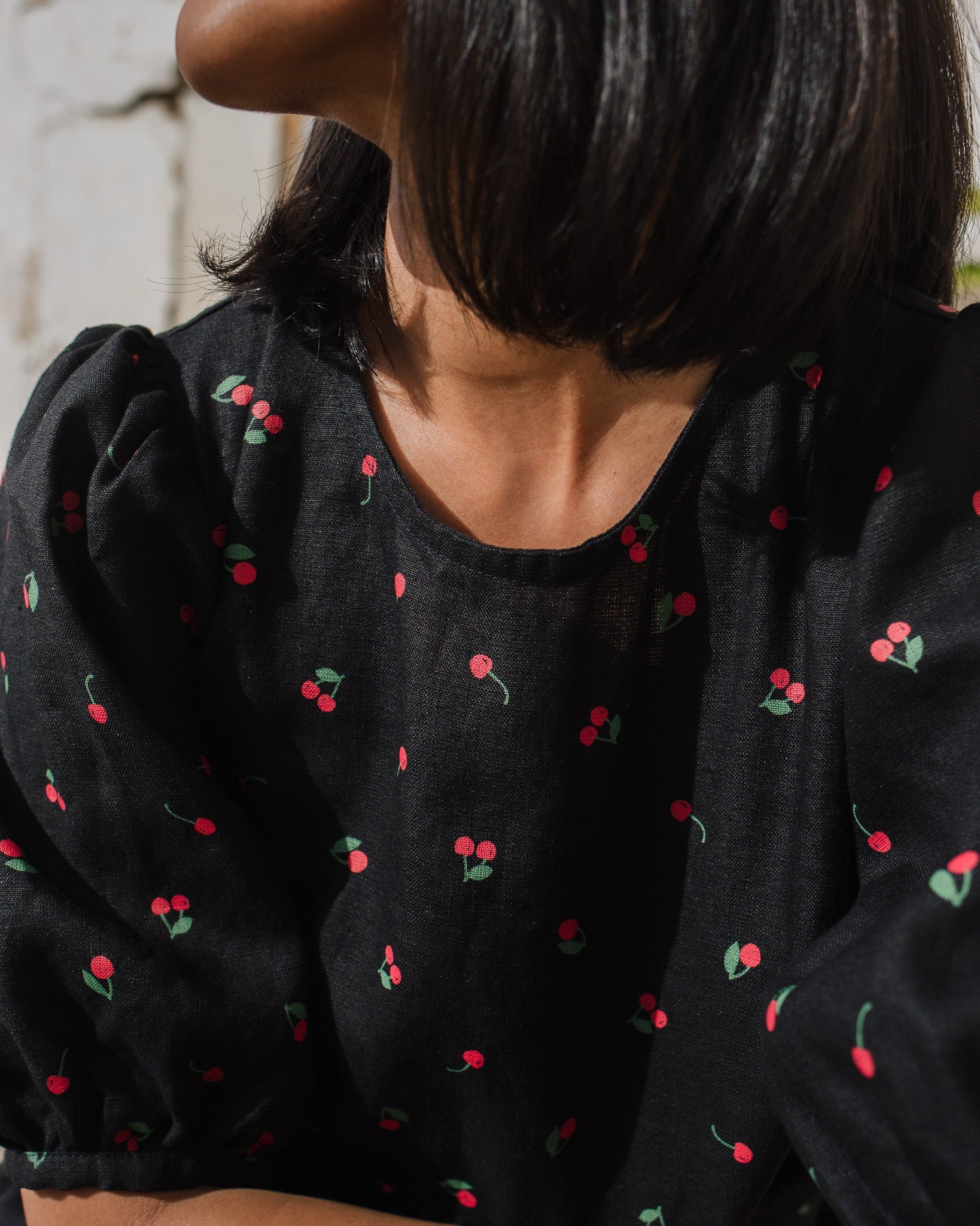 DELPHI tiered linen dress - notperfectlinen