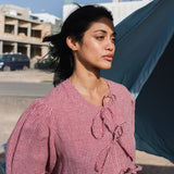 ROSEMARY bow tie linen dress (Light Weight Linen)