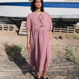 ROSEMARY bow tie linen dress