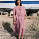 ROSEMARY bow tie linen dress (Light Weight Linen)