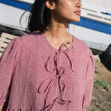 ROSEMARY bow tie linen dress (Light Weight Linen)