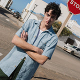 Men’s short sleeve linen shirt QUEBEC