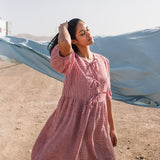 ROSEMARY bow tie linen dress