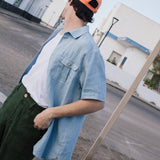 Men’s short sleeve linen shirt QUEBEC