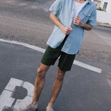 Men’s short sleeve linen shirt QUEBEC