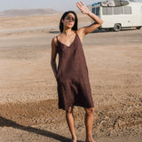 LANGLEY slip linen dress