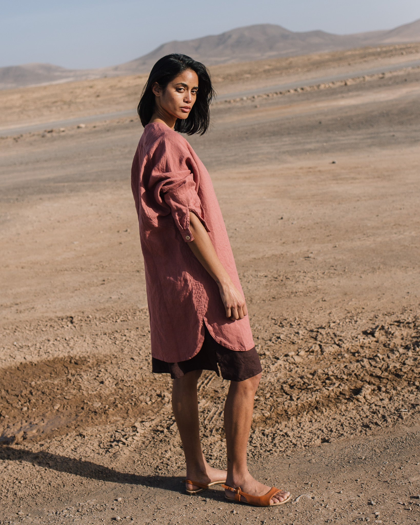 LIVORNO oversized linen shirt - notperfectlinen