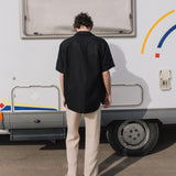 Men’s short sleeve linen shirt QUEBEC