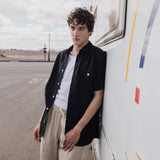 Men’s short sleeve linen shirt QUEBEC