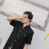 Men’s short sleeve linen shirt QUEBEC