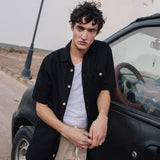 Men’s short sleeve linen shirt QUEBEC