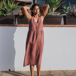 VALLEY front brass snaps linen dress - notPERFECTLINEN