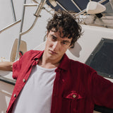 Men’s short sleeve linen shirt QUEBEC