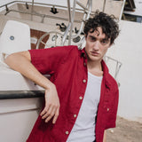 Men’s short sleeve linen shirt QUEBEC