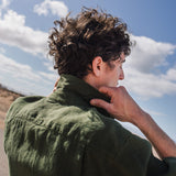 Men’s short sleeve linen shirt QUEBEC