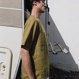 R: Men’s linen t-shirt BURNIE (Color: Natural; Size: S)
