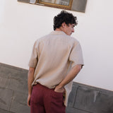 Men’s short sleeve linen shirt QUEBEC